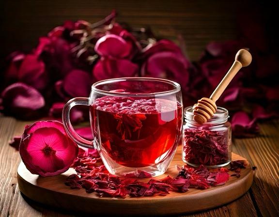 Hibiscus and rose tea blend